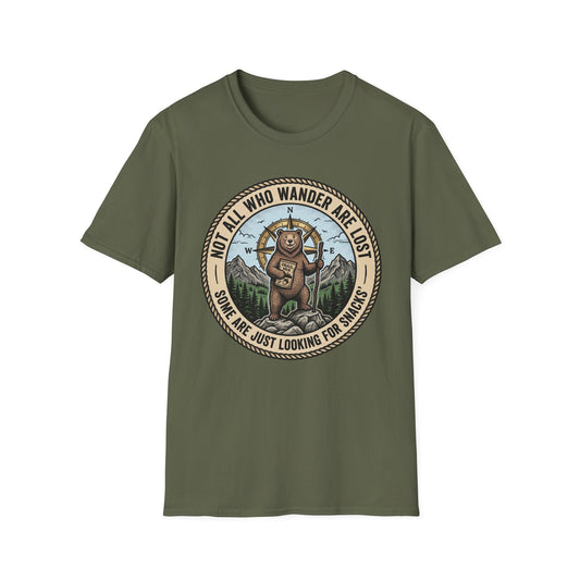 Not All Who Wander Are Lost Some Are Just Looking For Snacks T-Shirt