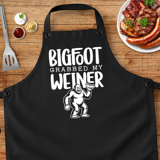 Bigfoot Grabbed My Weiner Apron