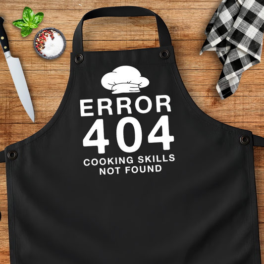 Error 404 Cooking Skills Not Found Apron
