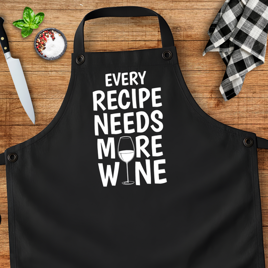 Every Recipe Needs More Wine Apron