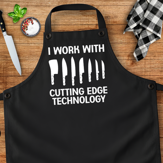 I Work With Cutting Edge Technology Apron
