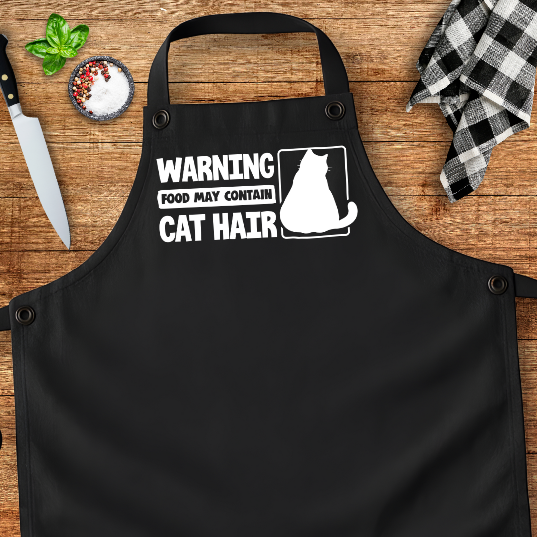 Warning Food May Contain Cat Hair Apron