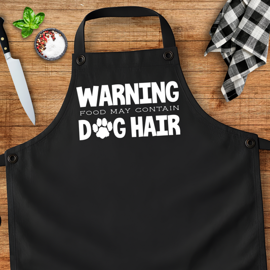 Warning Food May Contain Dog Hair Apron